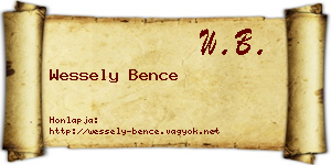 Wessely Bence névjegykártya